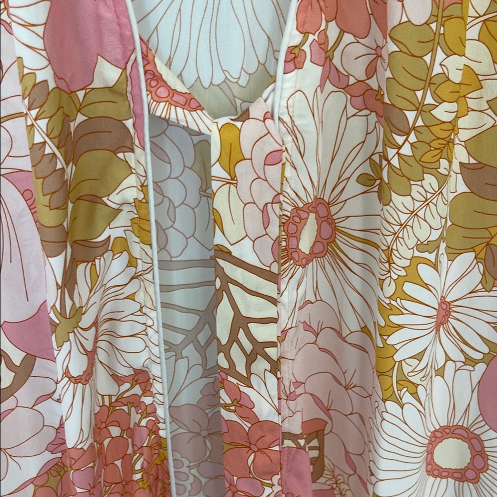 Floral Pink and Gold Maxi Dress - Picture 13 of 13